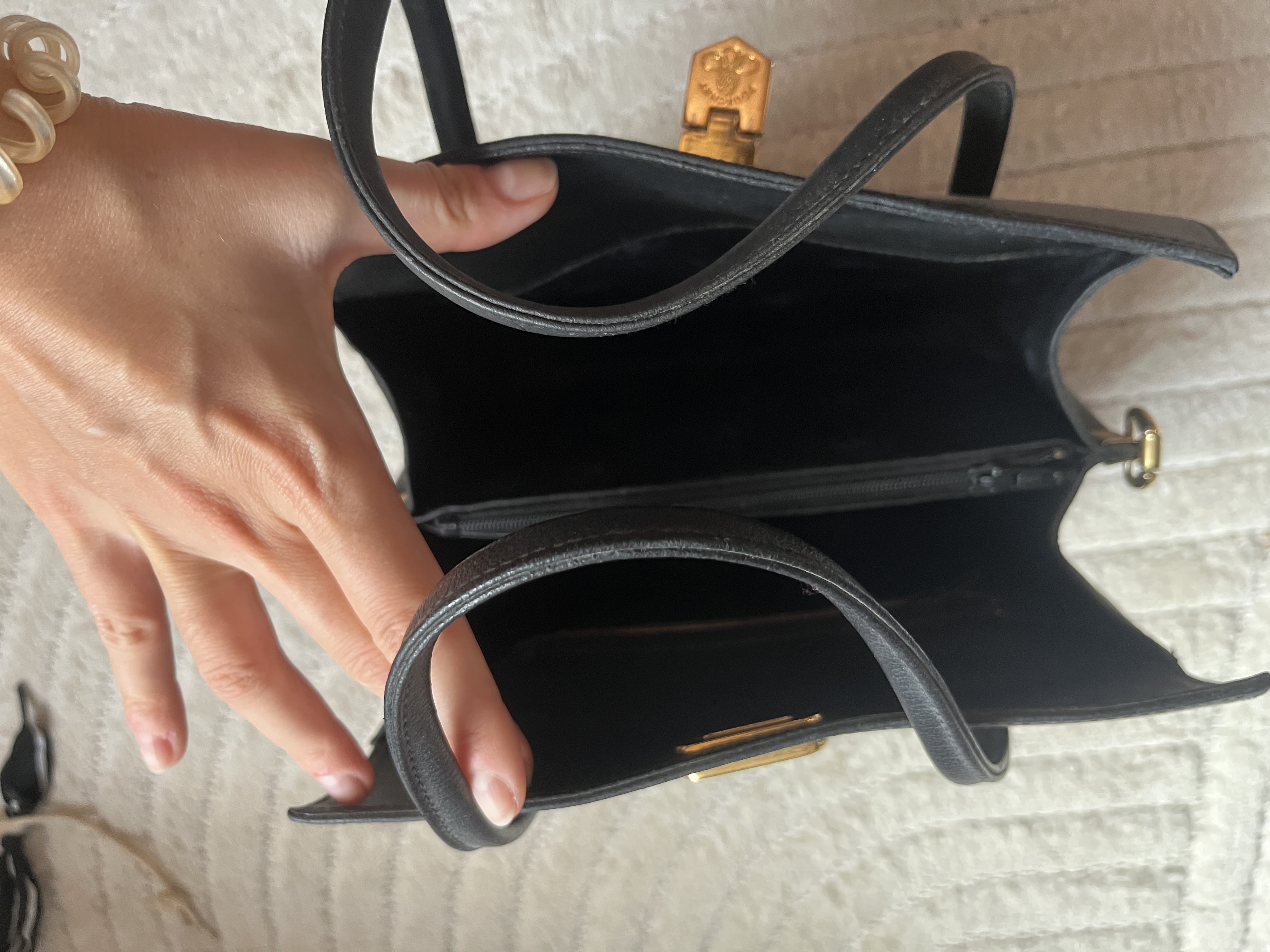 Sac Sonia Rykiel Sac à main vintage Sonia Rykiel à double anse et fermoir blasonné - miniature 4